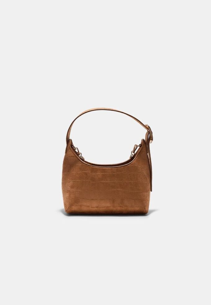 Bolso de hombro de ante sintético con detalle de hebilla