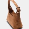Bolso de hombro de ante sintético con detalle de hebilla