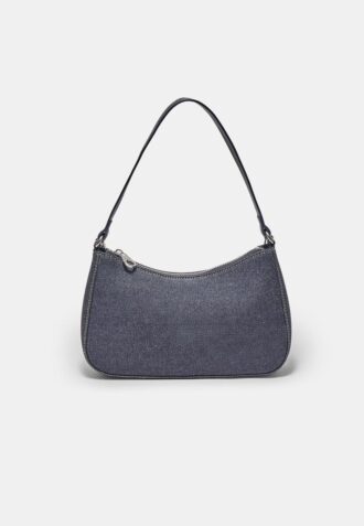 Bolso de hombro de denim con forma de media luna