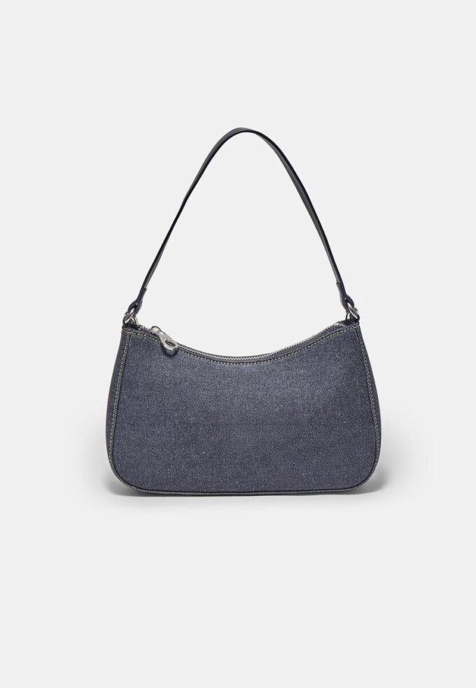 Bolso de hombro de denim con forma de media luna Bolso de hombro de denim con forma de media luna