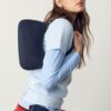 Bolso de hombro de denim con forma de media luna Bolso de hombro de denim con forma de media luna