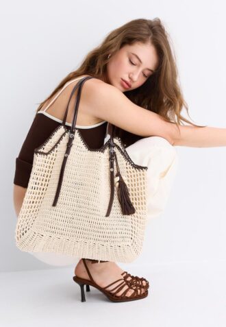 Bolso de hombro de ganchillo