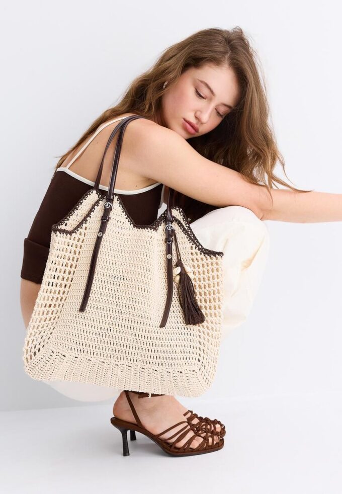 Bolso de hombro de ganchillo Bolso de hombro de ganchillo
