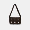Bolso de hombro de ganchillo con espejos Bolso de hombro de ganchillo con espejos