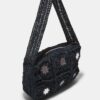 Bolso de hombro de ganchillo con espejos Bolso de hombro de ganchillo con espejos