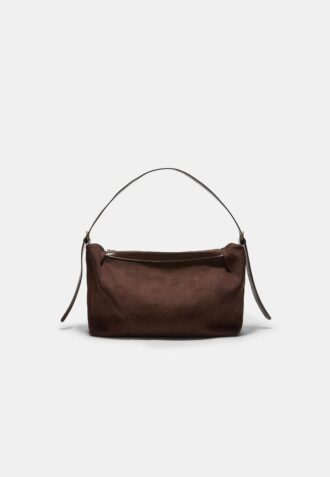 Bolso de hombro de lona en contraste