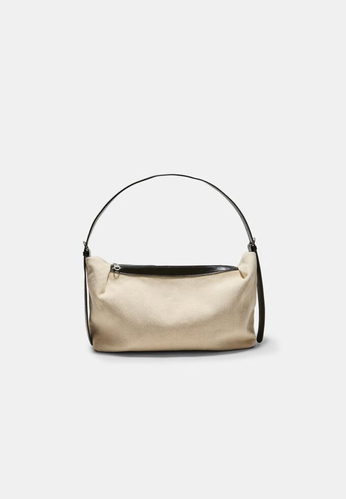 Bolso de hombro de lona en contraste Bolso de hombro de lona en contraste