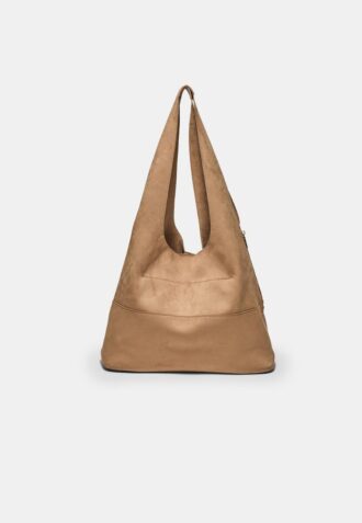Bolso de hombro de tacto suave con cremalleras