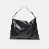 Bolso de hombro de tacto suave con cremalleras