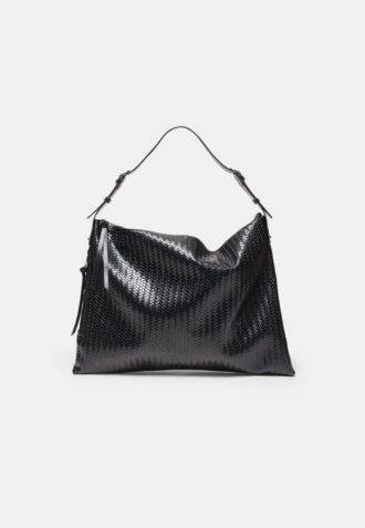 Bolso de hombro de tacto suave con cremalleras