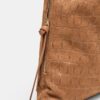 Bolso de hombro de tacto suave con cremalleras