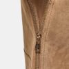 Bolso de hombro de tacto suave con cremalleras