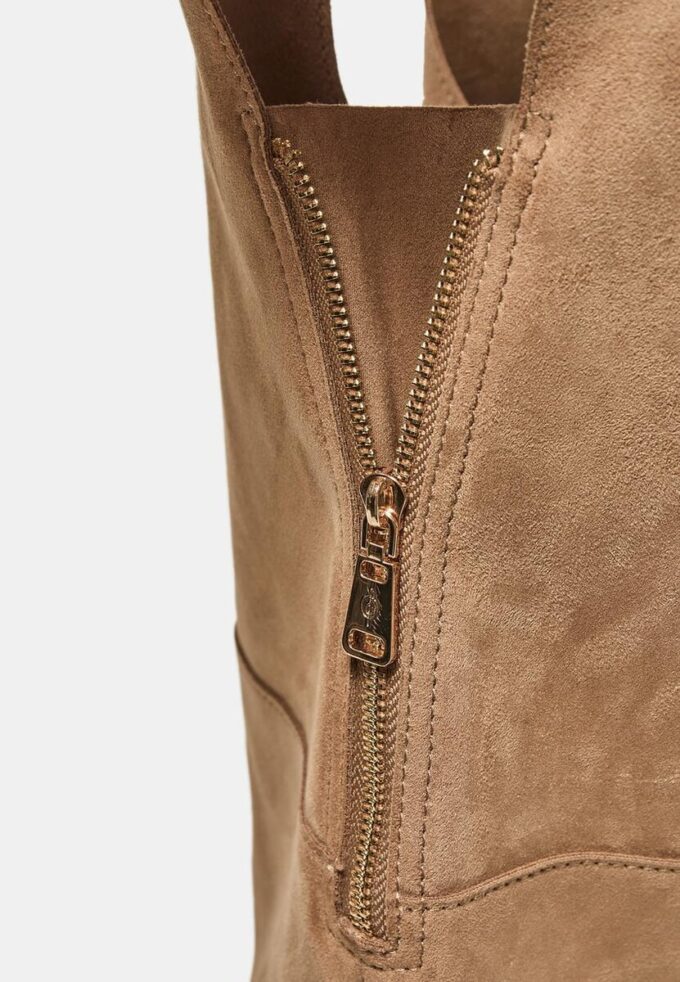 Bolso de hombro de tacto suave con cremalleras