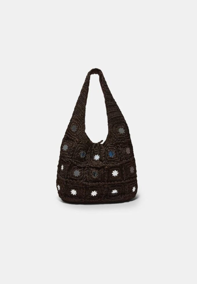 Bolso de hombro grande con espejos Bolso de hombro grande con espejos