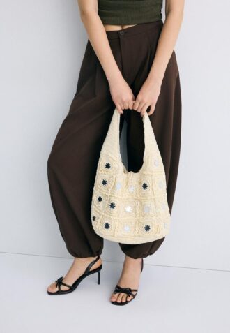 Bolso de hombro grande con espejos