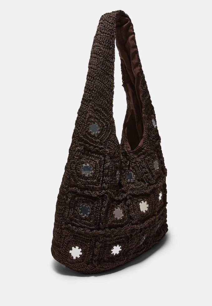 Bolso de hombro grande con espejos Bolso de hombro grande con espejos