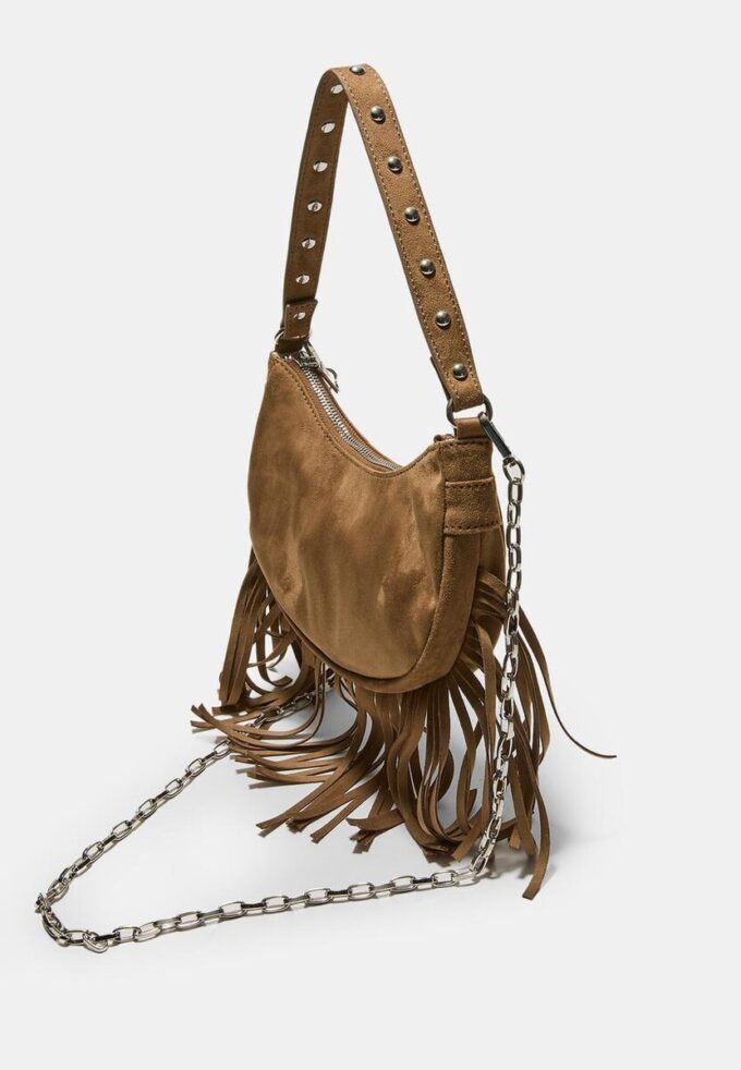 Bolso de hombro Moon con flecos
