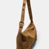 Bolso de hombro plano con tachuelas, 100 % piel Bolso de hombro plano con tachuelas, 100 % piel