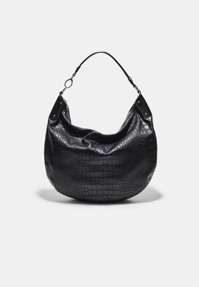 Bolso de hombro tipo hobo imitación cocodrilo