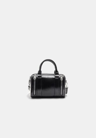 Bolso de imitación de piel con cremalleras