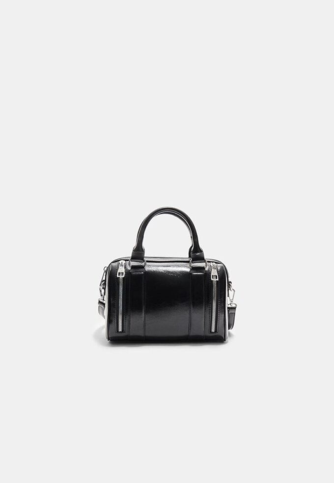 Bolso de imitación de piel con cremalleras