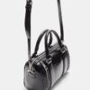 Bolso de imitación de piel con cremalleras