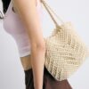 Bolso shopper de ganchillo con hilo metálico Bolso shopper de ganchillo con hilo metálico