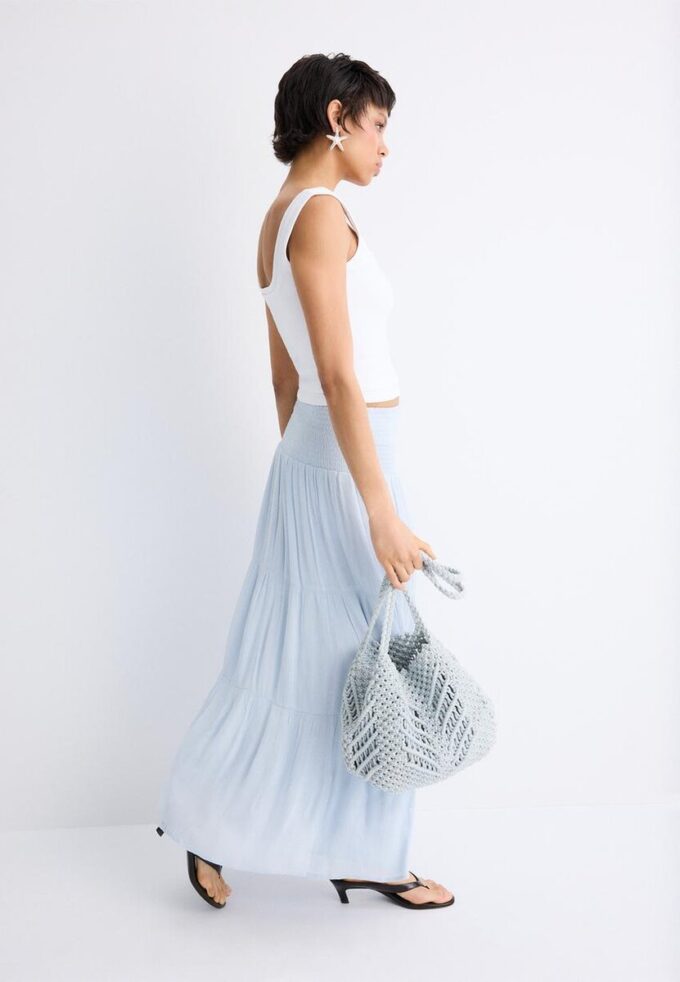 Bolso shopper de ganchillo con hilo metálico Bolso shopper de ganchillo con hilo metálico