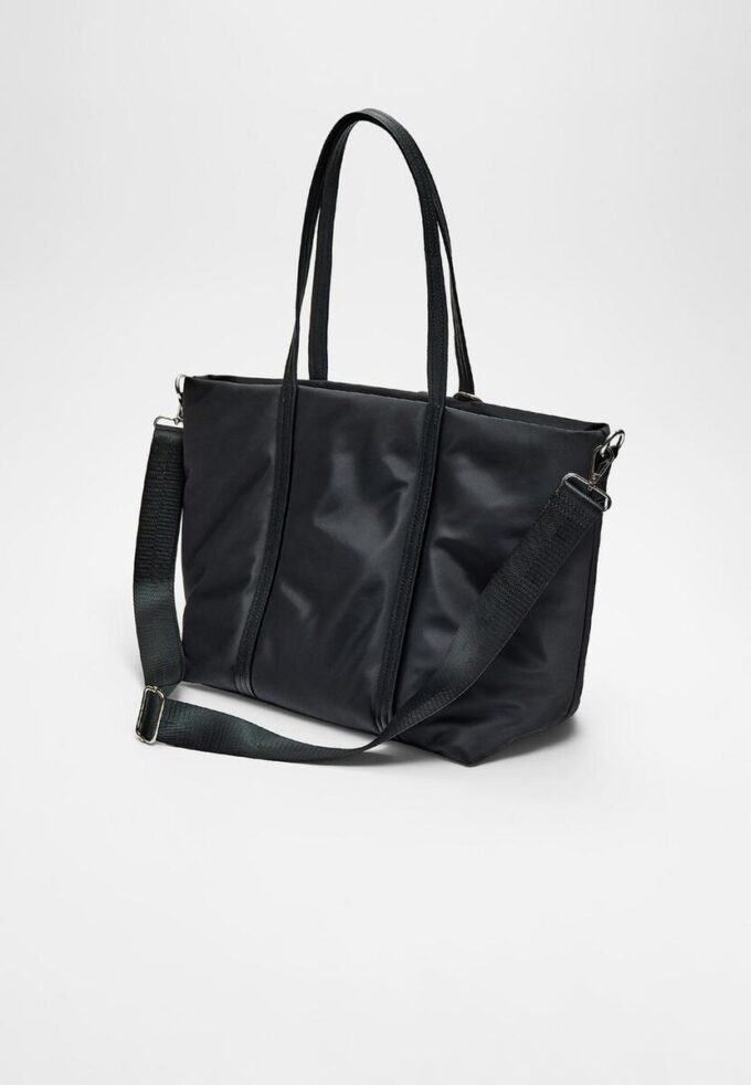 Bolso shopper de tela con lazo Bolso shopper de tela con lazo