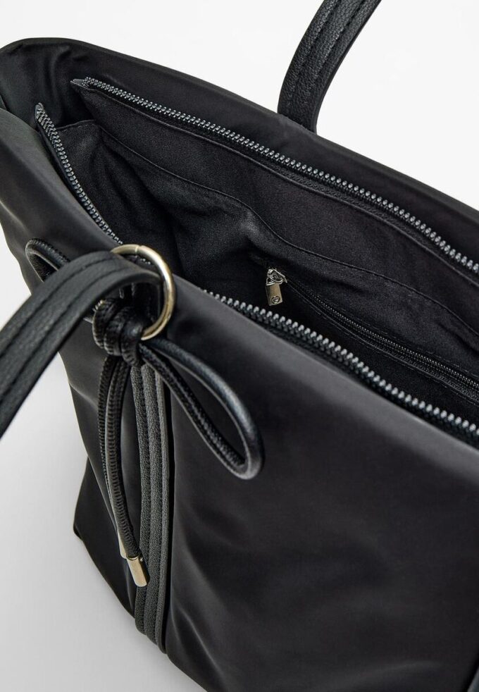 Bolso shopper de tela con lazo Bolso shopper de tela con lazo