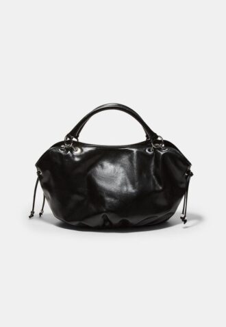 Bolso shopper redondo con detalles metálicos