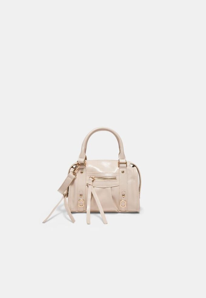 Bolso tipo bolso de bolos con cremallera y bandolera