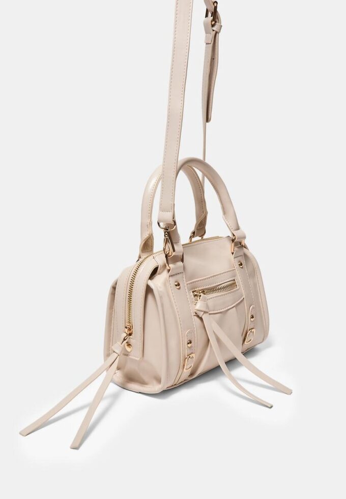 Bolso tipo bolso de bolos con cremallera y bandolera