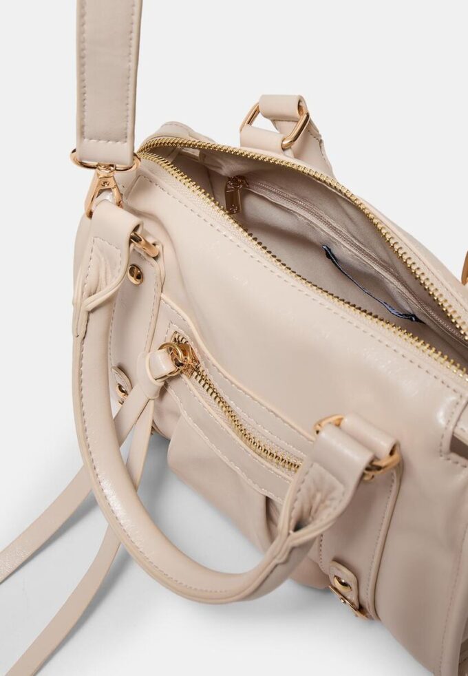 Bolso tipo bolso de bolos con cremallera y bandolera
