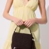 Bolso tipo cubo combinado de ganchillo Bolso tipo cubo combinado de ganchillo