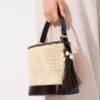 Bolso tipo cubo combinado de ganchillo Bolso tipo cubo combinado de ganchillo