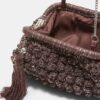 Bolso tipo cubo de ganchillo con hilo metalizado Bolso tipo cubo de ganchillo con hilo metalizado
