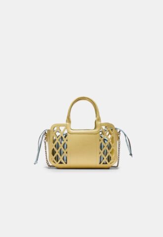 Bolso tote combinado tipo cesta Bolso tote combinado tipo cesta