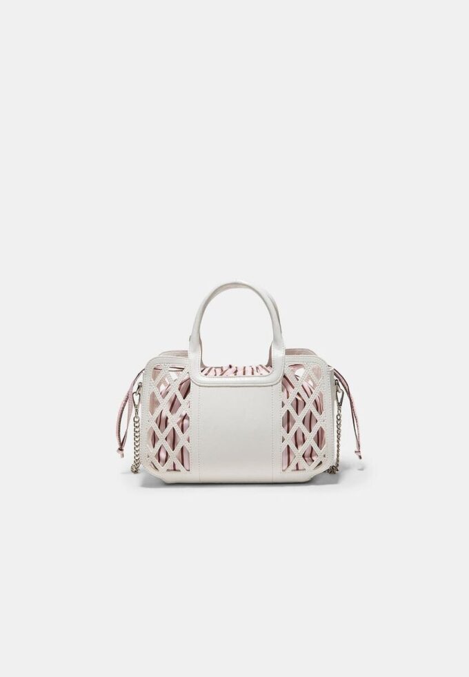 Bolso tote combinado tipo cesta Bolso tote combinado tipo cesta