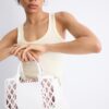 Bolso tote combinado tipo cesta Bolso tote combinado tipo cesta
