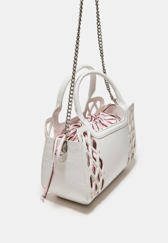 Bolso tote combinado tipo cesta Bolso tote combinado tipo cesta