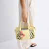 Bolso tote combinado tipo cesta Bolso tote combinado tipo cesta