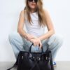 Bolso tote con cinturón