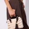Bolso tote redondo de ganchillo Bolso tote redondo de ganchillo