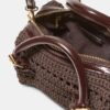 Bolso tote redondo de ganchillo Bolso tote redondo de ganchillo