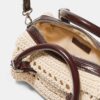 Bolso tote redondo de ganchillo Bolso tote redondo de ganchillo