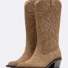 Botas vaqueras de piel serrada