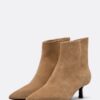 Botines de piel con tacón bajo