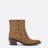 Botines de piel con tacón cowboy Botines de piel con tacón cowboy