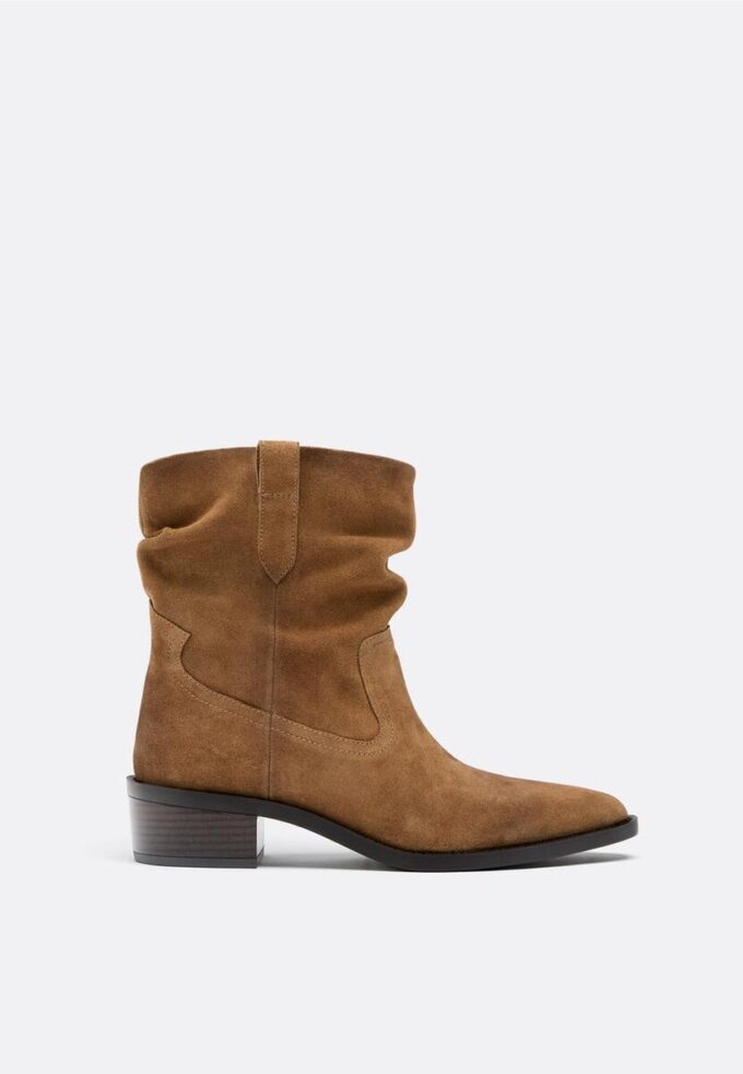 Botines de piel estilo cowboy slouchy Botines de piel estilo cowboy slouchy